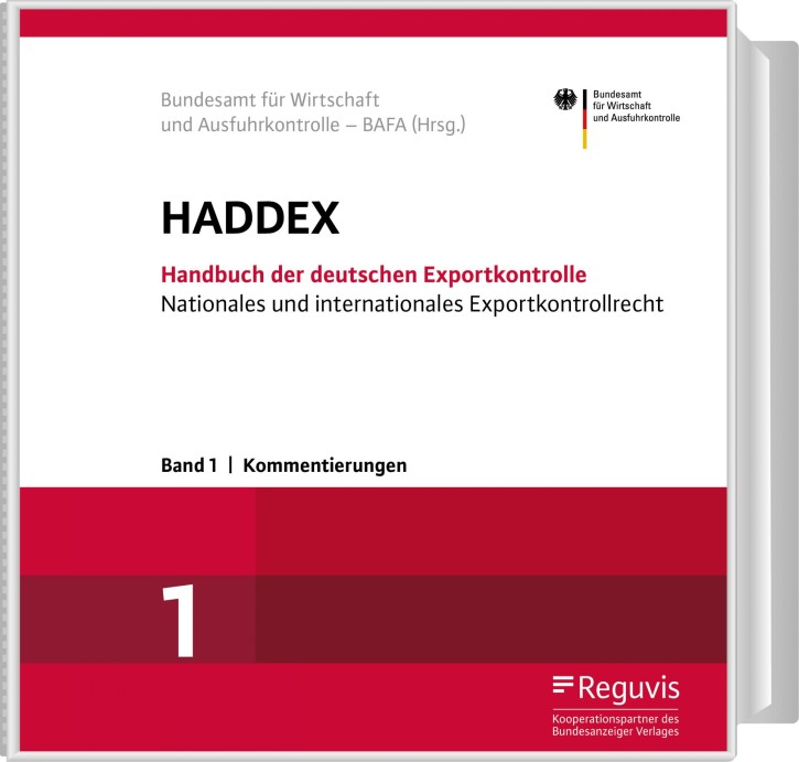 HADDEX Handbuch der deutschen Exportkontrolle - -Loseblattwerk in 7 Ordnern zur Fortsetzung